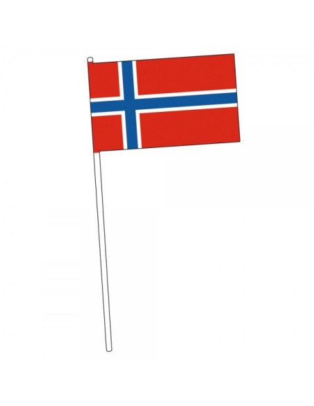 Banderas de papel 50 piezas Noruega 40 cm