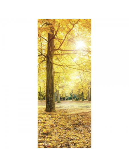 Banner árbol del bosque otoñal