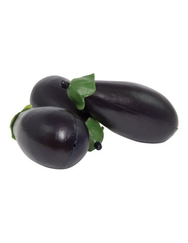 Imitación de berenjenas para fruterías y la decoración de escaparates de tiendas o comercios