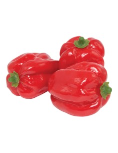 Imitación de pimientos de california para fruterías y la decoración de escaparates de tiendas o comercios