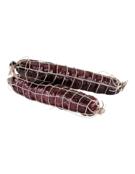 Imitación de salami con tripa para charcuterías y la decoración de escaparates de tiendas