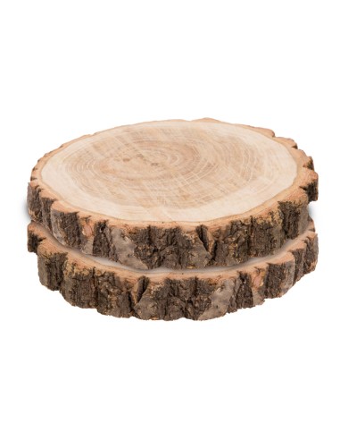 Discos de madera para la decoración otoñal de escaparates y espacios