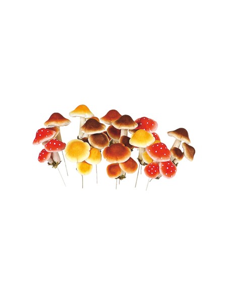Setas decorativas para escaparates de otoño en tiendas y centros comerciales