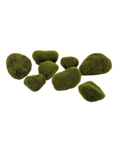 Piedras de musgo para la decoración otoñal de escaparates y espacios