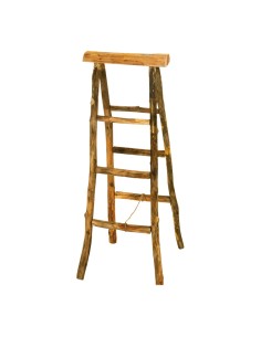 Escalera de tijera de madera natural Para escaparates de invierno en tiendas y centros comerciales