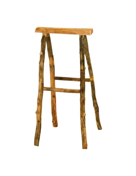 Escalera de tijera de madera natural Para escaparates de invierno en tiendas y centros comerciales