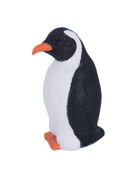Pingüino decorativo para escaparates de invierno con letras y textos