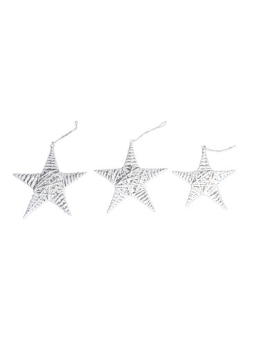 Estrella de mimbre para la decoración de centros comerciales calles y tiendas