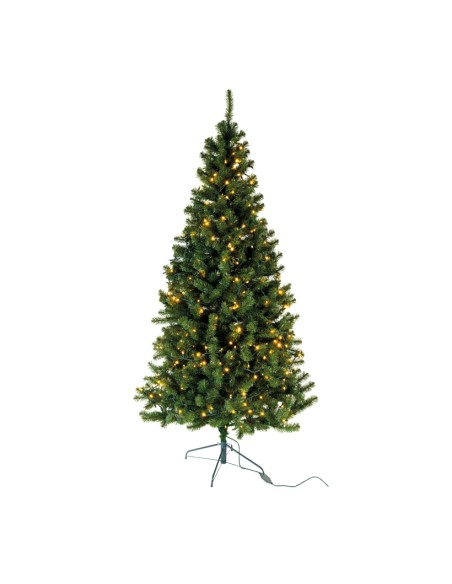 Abeto noble de lujo para aire libre con LED para la decoración de navidad con bolas y accesorios