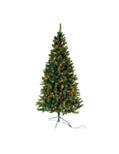 Abeto noble de lujo para aire libre con LED para la decoración de navidad con bolas y accesorios