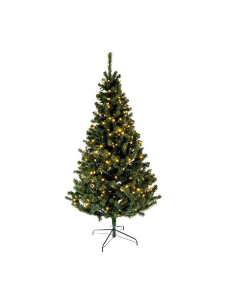 Abeto noble de lujo para exterior con LED para la decoración de navidad con bolas y accesorios