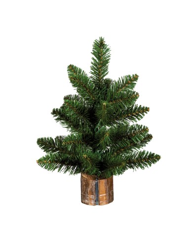Abeto noble base de madera para la decoración de navidad con bolas y accesorios