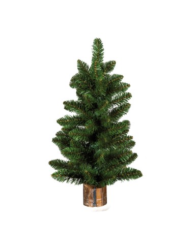 Abeto noble base de madera para la decoración de navidad con bolas y accesorios