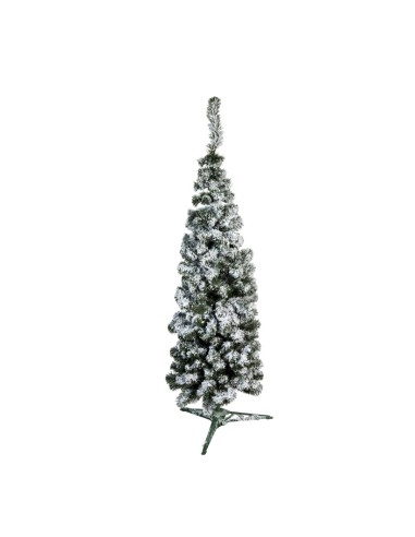 Árbol de Navidad noble nevado b1 slim para la decoración de navidad con bolas y accesorios