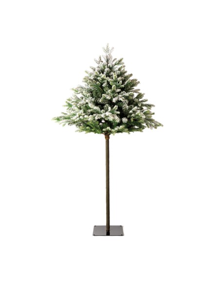 Árbol de Navidad nevado con base alta para la decoración de navidad con bolas y accesorios