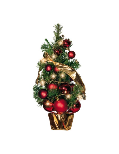 Árbol de Navidad con luz LED y bolas para la decoración de navidad con bolas y accesorios