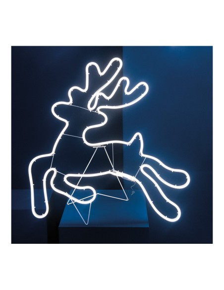 Figura de neón LED reno para la decoración en navidad fachadas calles centros comerciales tiendas