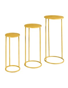 Mesas de metal para la decoración de espacios en hoteles y escaparates en tiendas