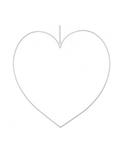 Contorno corazón de metal con cadena para la decoración de espacios en hoteles y escaparates en tiendas