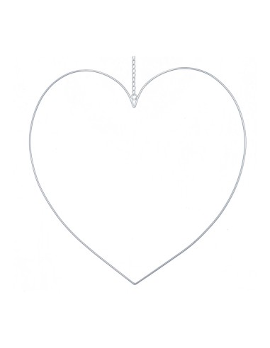 Contorno corazón de metal con cadena para la decoración de espacios en hoteles y escaparates en tiendas