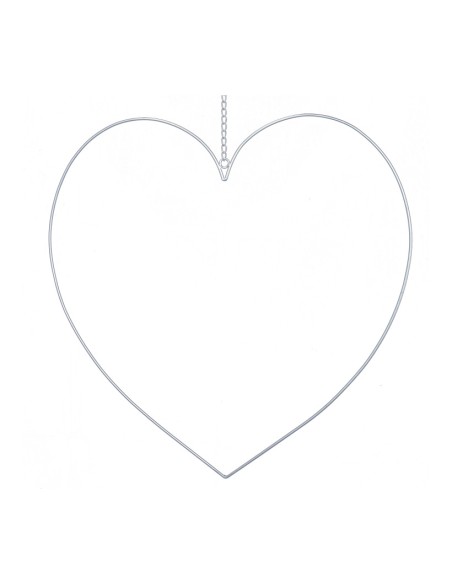 Contorno corazón de metal con cadena para la decoración de espacios en hoteles y escaparates en tiendas
