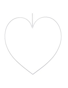 Contorno corazón de metal con cadena para la decoración en eventos bodas y escaparates de tiendas