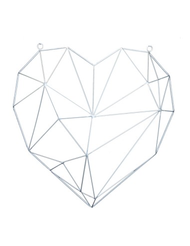 Contorno corazón de metal con ojales para la decoración de espacios en hoteles y escaparates en tiendas