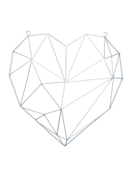 Contorno corazón de metal con ojales para la decoración de espacios en hoteles y escaparates en tiendas
