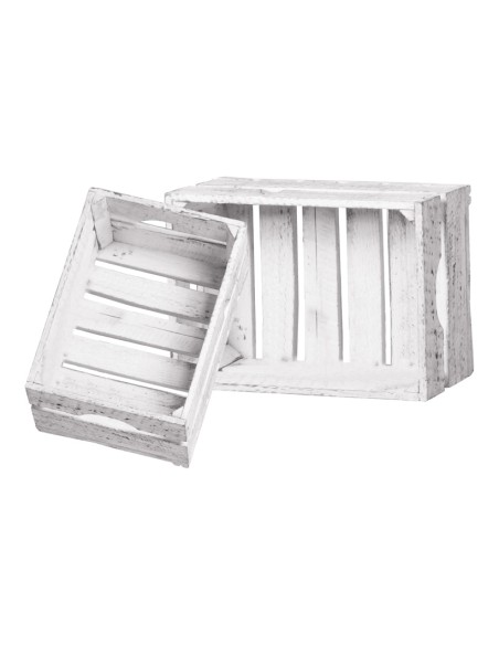Cajas de fruta de madera para la decoración de espacios y escaparates e interior de tiendas