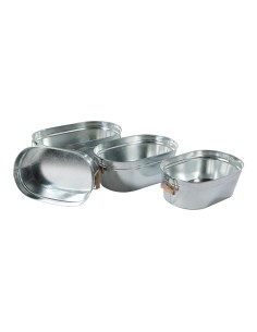 Bandeja de zinc con asa para la decoración de espacios en hoteles y escaparates en tiendas