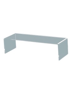 Expositor acrílico en forma de u invertida para el interior o escaparates de espacios de tiendas o comercios