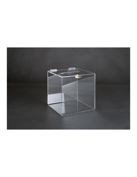 Caja de loteria acrílica para el interior o escaparates de espacios de tiendas o comercios