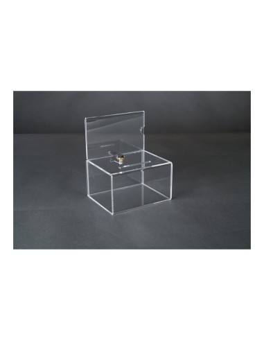 Caja de loteria acrílica para el interior o escaparates de espacios de tiendas o comercios
