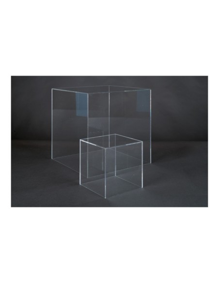 Caja de acrílico para el interior o escaparates de espacios de tiendas o comercios