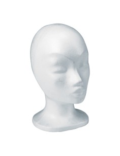 Maniquíes cabeza de mujer mona para la exposición de prendas de vestir de mujer en el interior o escaparates