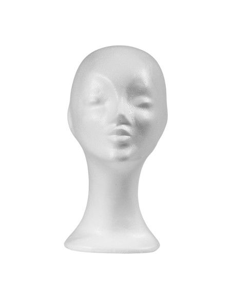 Maniquíes cabeza de mujer mona para la exposición de prendas de vestir de mujer en el interior o escaparates