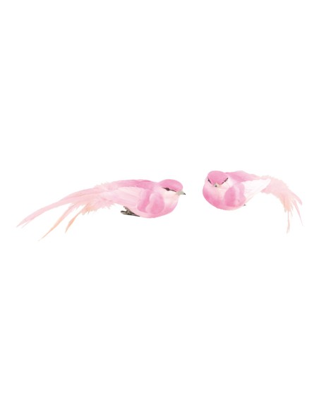 Pájaros con clip para la decoración de verano en escaparates de tiendas o comercios