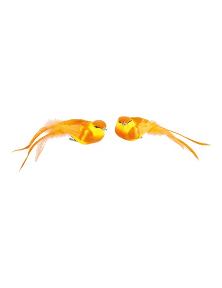 Pájaros con clip para la decoración de verano en escaparates de tiendas o comercios