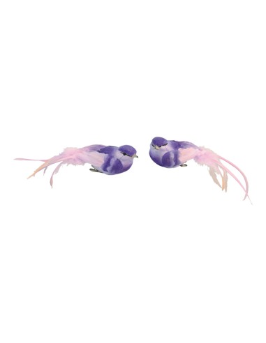Pájaros con clip para la decoración de verano en escaparates de tiendas o comercios