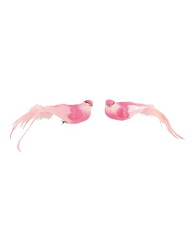 Pájaros con clip para la decoración de verano en escaparates de tiendas o comercios