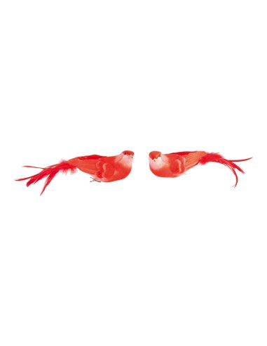 Pájaros con clip para la decoración de verano en escaparates de tiendas o comercios