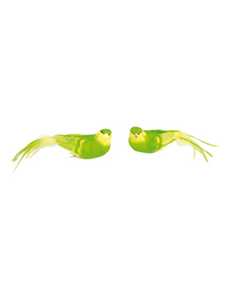 Pájaros con clip para la decoración de verano en escaparates de tiendas o comercios