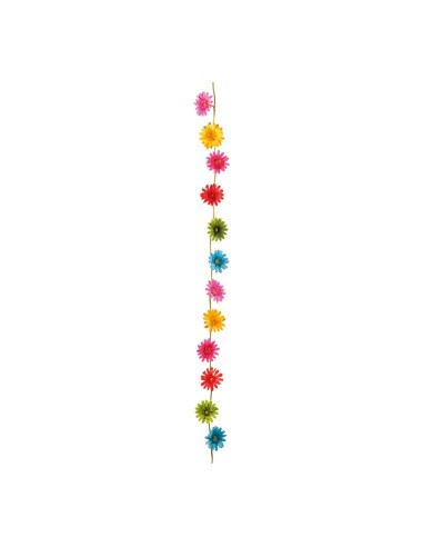 Guirnalda de gerberas para la decoración de verano en escaparates de tiendas o comercios