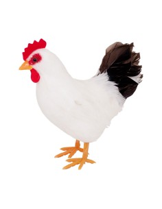 Gallina de pie para la decoración de verano en escaparates de tiendas o comercios