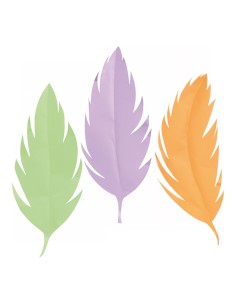 Plumas para la decoración de verano en escaparates de tiendas o comercios