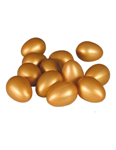 Huevos de pascua dorados para escaparates de pastelerías en pascua de semana santa