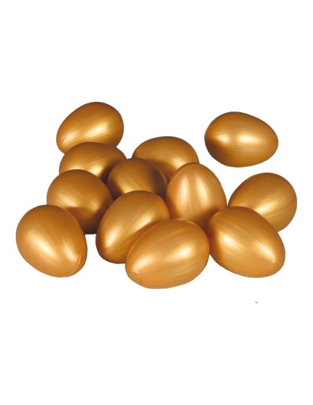 Huevos de pascua dorados para escaparates de pastelerías en pascua de semana santa