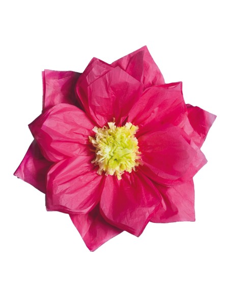Flor de papel para la decoración de verano en escaparates de tiendas o comercios