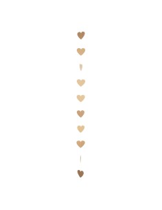Guirnalda de corazones de papel para la decoración en del día de los enamorados