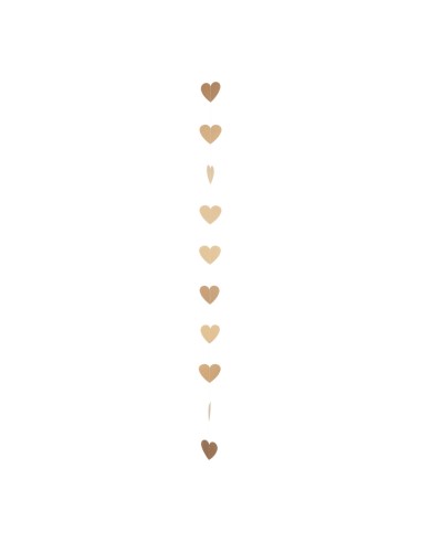 Guirnalda de corazones de papel para la decoración en del día de los enamorados